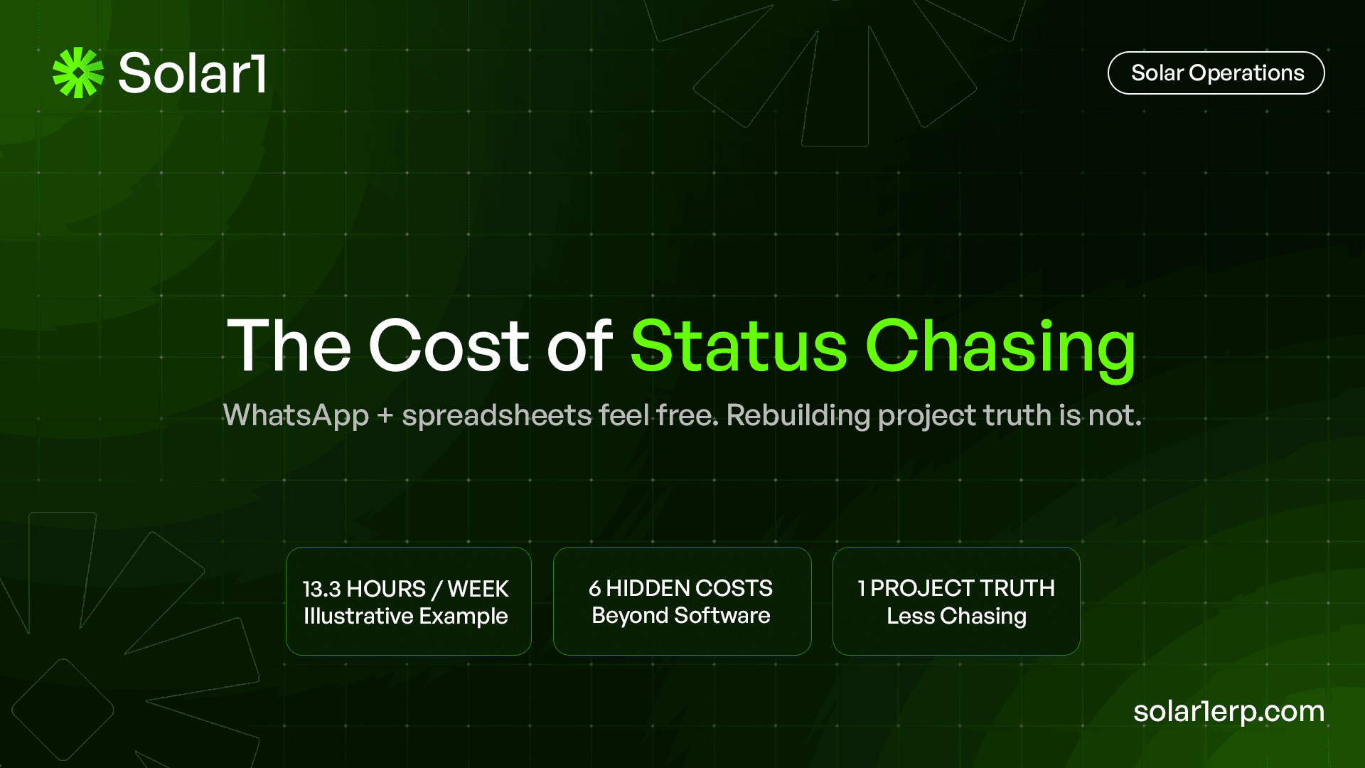 Hidden cost of managing solar projects in WhatsApp and spreadsheets