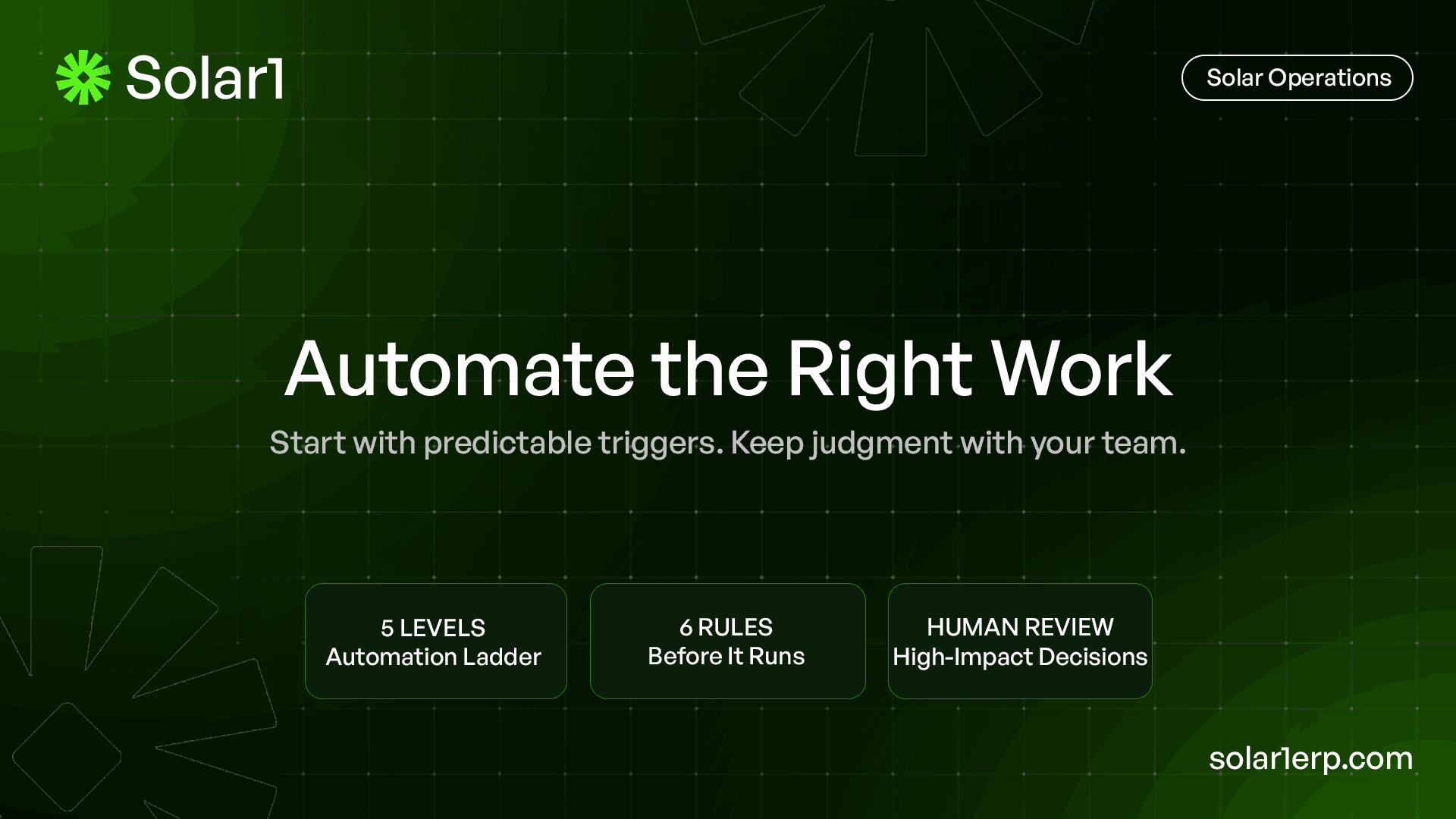 Solar Process Automation