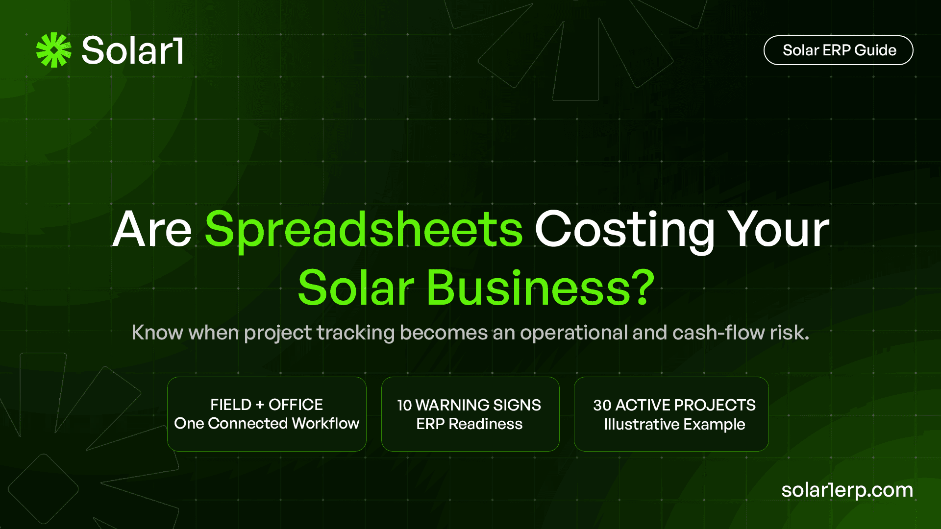 Solar spreadsheet to ERP transition