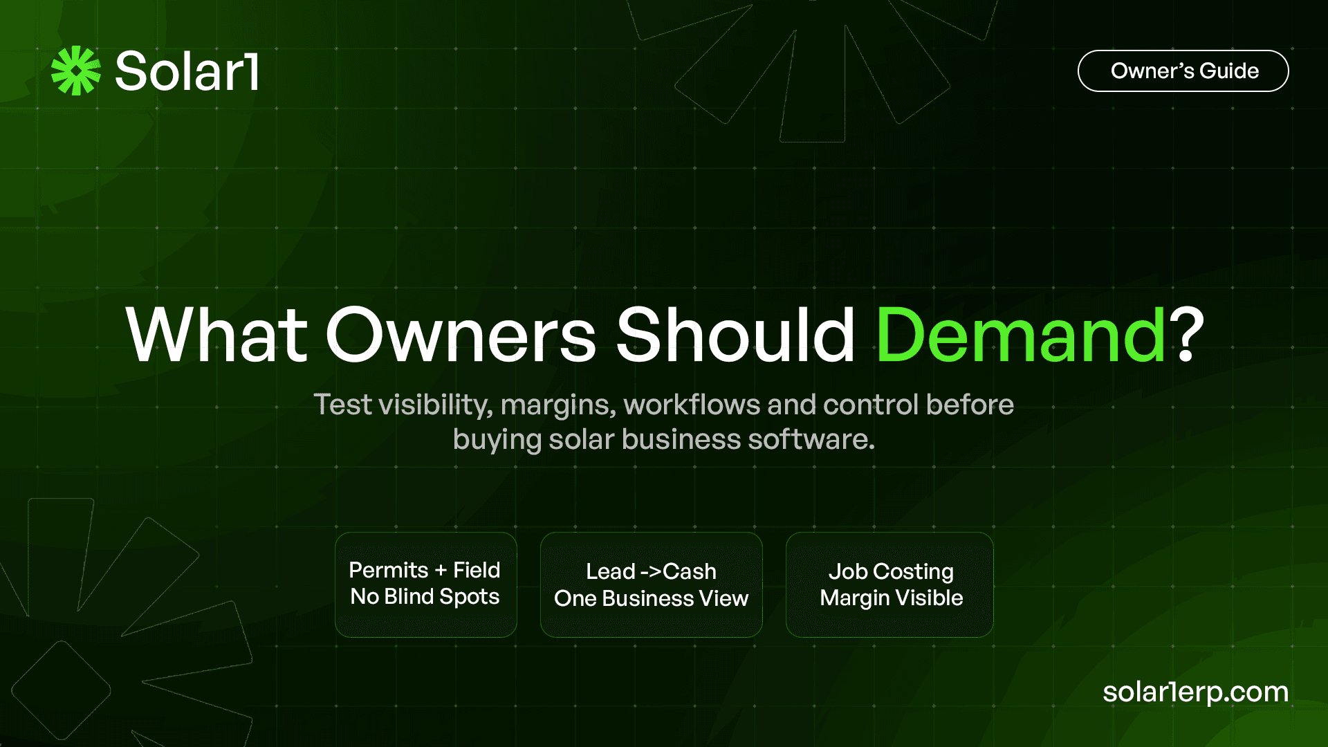 Solar software buyer checklist