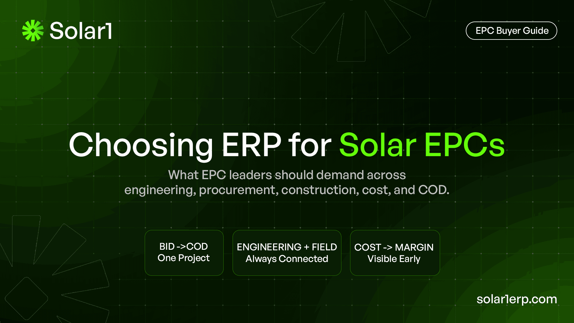 Solar EPC ERP buyer guide