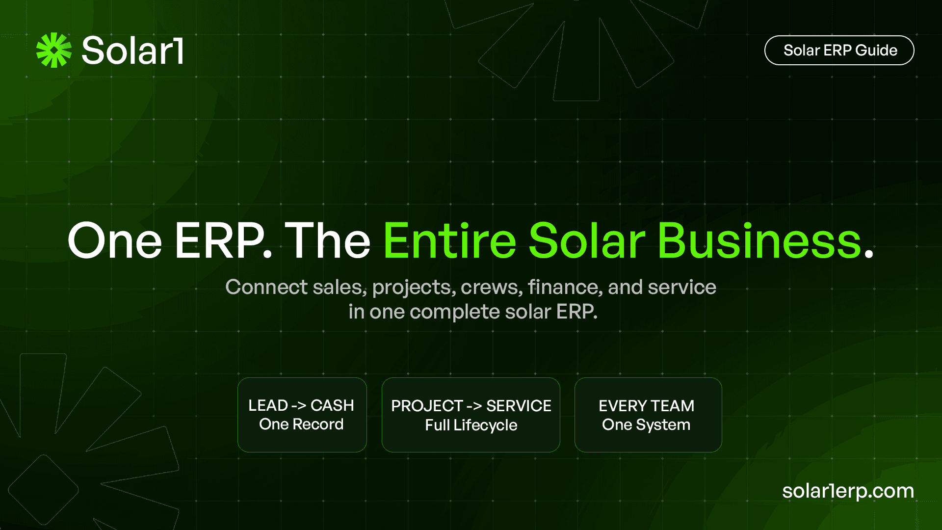 Complete solar ERP business workflow