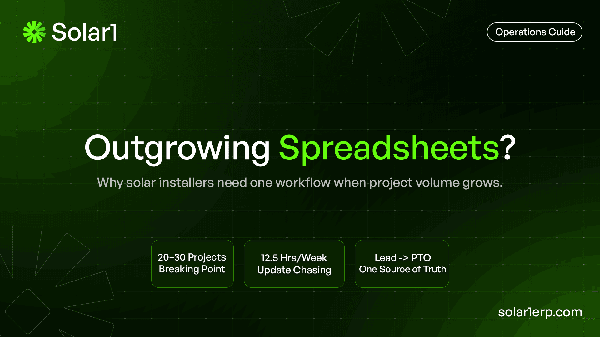 Solar spreadsheet chaos