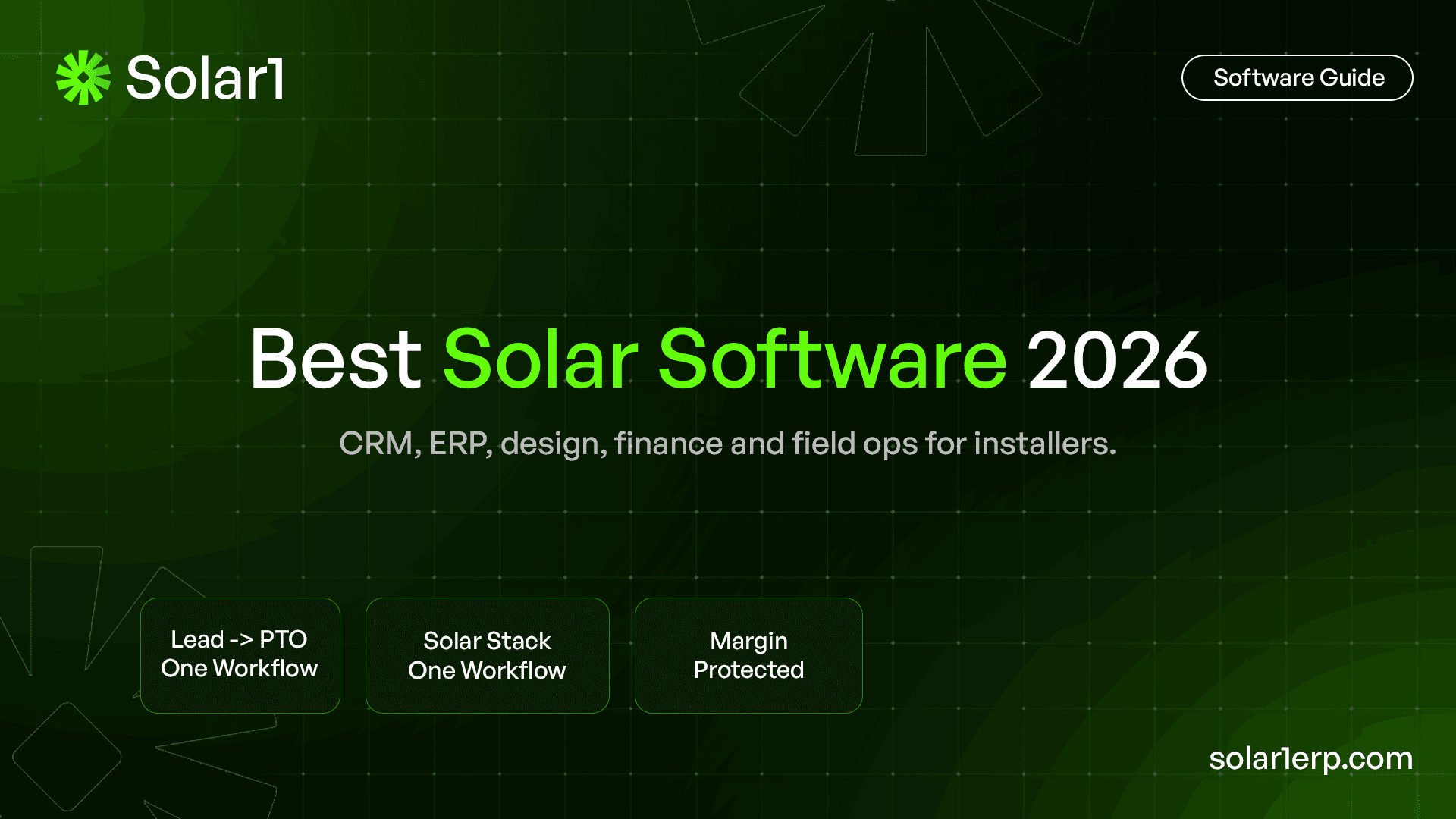 Solar installer software stack